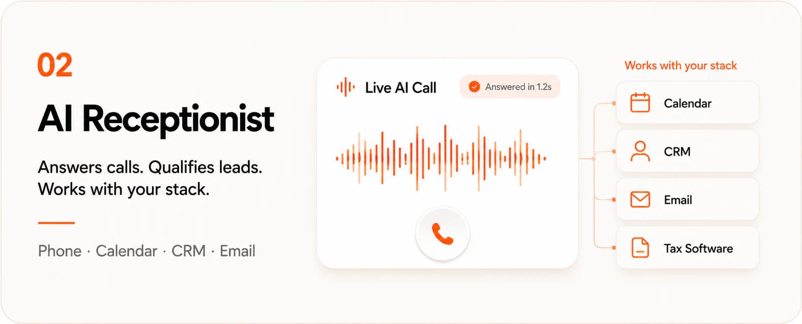 TaxAutomate AI qualifying a business-tax conversation and capturing its context