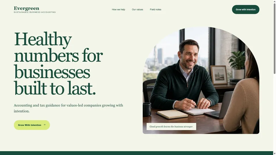 Evergreen homepage preview