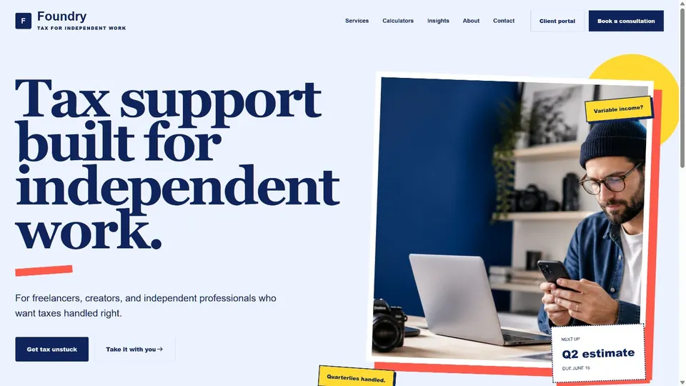 Foundry homepage preview