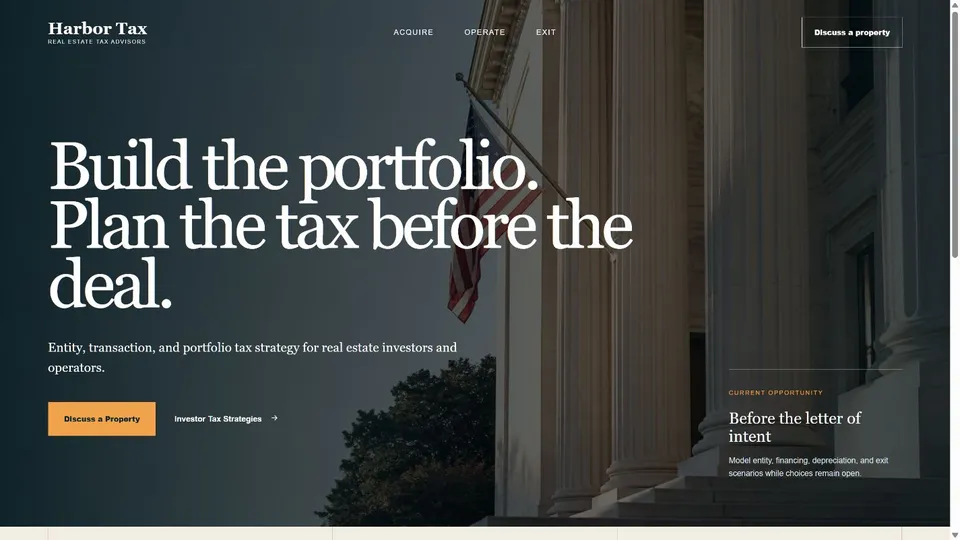 Harbor Tax homepage preview